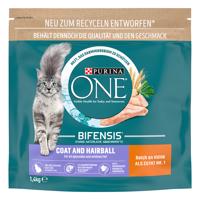 1,4kg PURINA ONE Coat & Hairball száraz macskatáp 15% kedvezménnyel