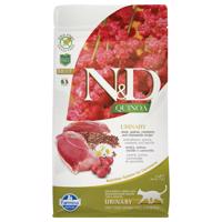 1,5 kg Farmina N&D Quinoa Urinary kacsa, quinoa, áfonya és kamilla felnőtt szárazeledel felnőtt macskáknak