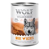 10 + 2 ingyen!  12 x 400 g Wolf of Wilderness - Wide Acres csirke