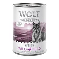 10 + 2 ingyen!  12 x 400 g Wolf of Wilderness - Wild Hills - kacsa & borjú