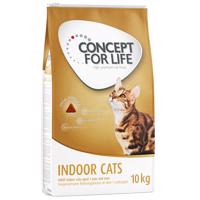 10kg Concept for Life Indoor Cats száraz macskatáp 20% kedvezménnyel