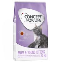 10kg Concept for Life Mu2m & Young Kittens száraztáp kiscicáknak javított receptúrával