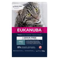 10kg Eukanuba Adult Grain Free Grain Free lazac száraz macskatáp