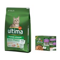 10kg Ultima Cat Urinary Tract száraz macskatáp+8x85g Ultima Cat Sterilized nedves macskatápmix (csirke, marha, tonhal, tengeri hal) ingyen