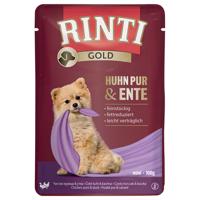 10x100g RINTI Gold pur & kacsa nedves kutyatáp