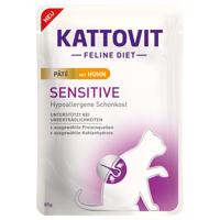 10x85g Kattovit Sensitive Paté csirke nedves macskaeledel