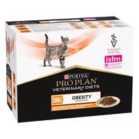 10x85g PURINA PRO PLAN Veterinary Diets Feline OM ST/OX - Obesity Management csirke nedves macskatáp