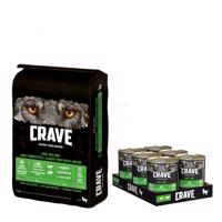 11,5kg Crave Adult bárány & marha száraz kutyatáp+6x400g bárány & marha nedvestáp 15% árengedménnyel