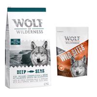 12 kg Wolf of Wilderness Adult "Deep Seas" hering - gabonamentes száraz kutyatáp+180g Wolf of Wilderness Wild Bites Wide Acres - csirke kutyasnack ingyen