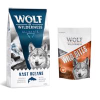 12 kg Wolf of Wilderness "Vast Oceans" - hal  száraz kutyatáp+180g Wolf of Wilderness Wild Bites Wide Acres - csirke kutyasnack ingyen