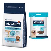 12kg Advance Medium Puppy Protect száraz kutyatáp+150g Puppy Snack ingyen