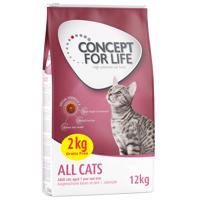 12kg Concept for Life All Cats száraz macskatáp 10+2 kg ingyen