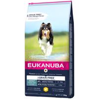 12kg Eukanuba Grain Free Adult Large Breed csirke száraz kutyatáp 10% kedvezménnyel