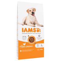 12kg IAMS Advaced Nutrition Adult Large csirke száraz kutyatáp 10+2 ingyen