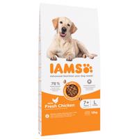 12kg IAMS Advaced Nutrition Senior & Mature Large csirke száraz kutyatáp 10+2 ingyen