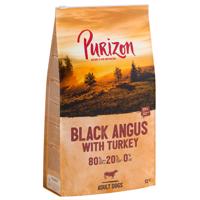 12kg Purizon Black-Angus-marha pulykával Adult - gabonamentes száraz kutyatáp új receptúrával