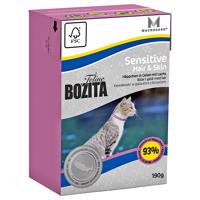 12x190g Bozita Feline Tetra Recart Sensitive Hair & Skin nedves macskatáp