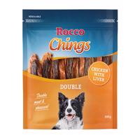 12x200g Rocco Chings Double kutyasnack-Csirke & máj