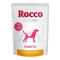 12x300g Rocco Diet Care Diabetic csirke, marha & rizs tasakos nedves kutyatáp