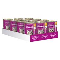 12x400g Whiskas 1+ nedves macskatáp konzerv- 1+ csirke aszpikban