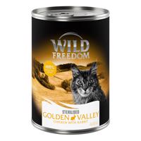 12x400g Wild Freedom Adult Sterilised Golden Valley Sterilised - nyúl & csirke gabonamentes nedves macskatáp