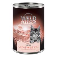 12x400g Wild Freedom Kitten Great Desert - pulyka & csirke nedves macskatáp 15% árengedménnyel