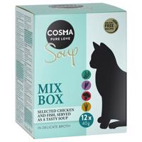 12x40g Cosma Soup étrend-kiegészítő macskáknak 4 változattal