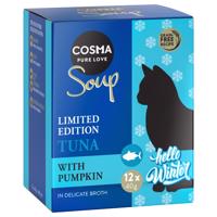 12x40g Cosma Soup tonha & sütőtök étrend-kiegészítő eledel macskáknak akciósan