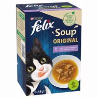 12x48g Felix Soup vegyes válogatás táplálékkiegészítő eledel macskáknak