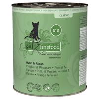 12x800g catz finefood Csirke & fácán nedves macskatáp konzerv