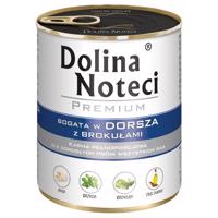 12x800g Dolina Noteci Premium nedves kutyatáp- Tőkehal & brokkoli