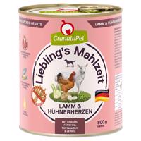 12x800g Liebling´s Mahlzeit nedves kutyatáp- Bárány & csirkeszív