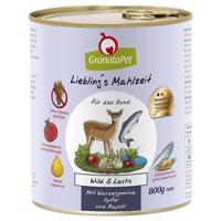 12x800g Liebling´s Mahlzeit nedves kutyatáp-Vad & lazac, zöldséggyökér, édeskömény, alma & repceolaj