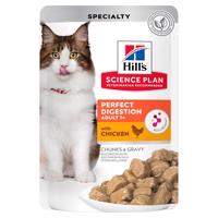 12x85g 9 + 3 ingyen! Hill's Science Plan nedves macskatáp - Adult Perfect Digestion csirke