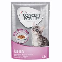 12x85g Concept for Life Kitten Szószban nedves macskatáp 15% kedvezménnyel