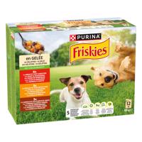 12x85g Friskies Adult marha, csirke & bárány aszpikban nedves kutyatáp