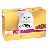 12x85g Gourmet Gold Duo Delice Luxus mix nedves macskatáp