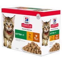 12x85g Hill's Science Plan Kitten nedves macskatáp- Szárnyasválogatás