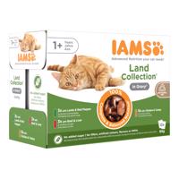 12x85g IAMS Advanced Nutrition Adult Land Mix szószban nedves macskatáp