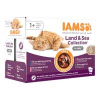 12x85g IAMS Advanced Nutrition Adult Land & Sea Mix aszpikban nedves macskatáp