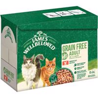 12x85g James Wellbeloved Grain Free Adult Cat Hypoallergenic csirke nedves macskatáp