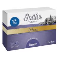 12x85g Smilla Deluxe falatok szószban tonhal & paradicsom nedves macskatáp