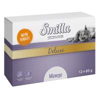 12x85g Smilla Deluxe Mousse pulyka & bazsalikom nedves macskatáp