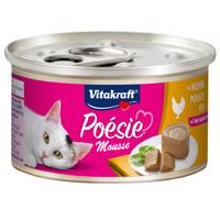 12x85g Vitakraft Poésie Mousse csirke nedves macskatáp