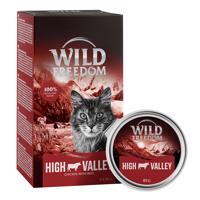 12x85g Wild Freedom Adult High Valley - marha & csirke tálcás nedves macskatáp 15% árengedménnyel