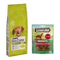 14kg PURINA Dog Chow Adult bárány száraz kutyatáp+90g Adventuros vaddisznó kutyasnack ingyen