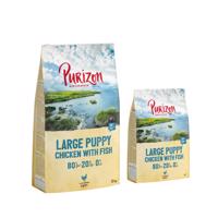 14kg Purizon száraz kutyatáp 12 + 1 kg ingyen! - Puppy Large csirke & hal - gabonamentes