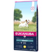 15kg Eukanuba Adult Small Breed csirke száraz kutyatáp 13+2 ingyen