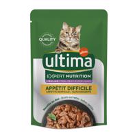 16x75g Ultima Cat Expert Nutrition Difficult Appetite tonhal & csirke nedves macskatáp 3+1 ingyen