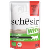 16x85g Schesir Bio marha nedves macskaeledel